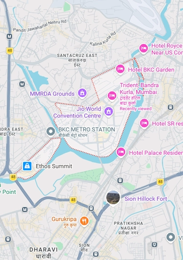 windfall airoli bkc Strategic Location Map
